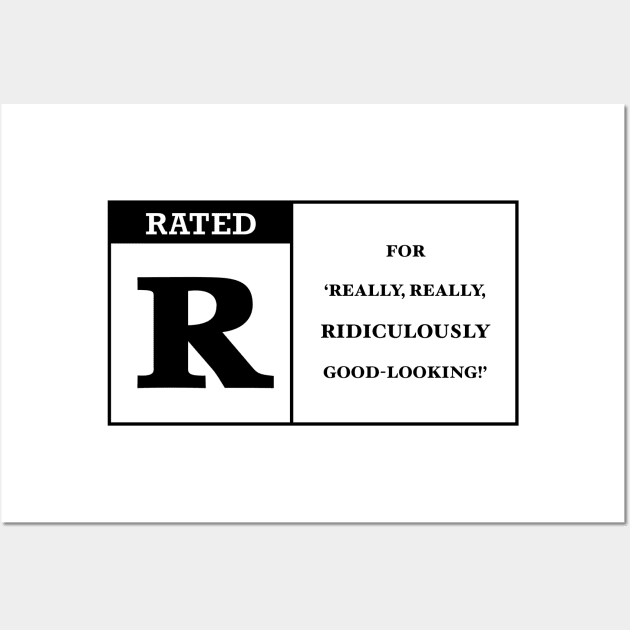 Rated R clear BLACK Wall Art by rocksandcolors